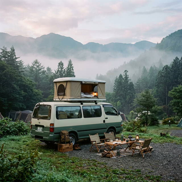 Campground in Japan