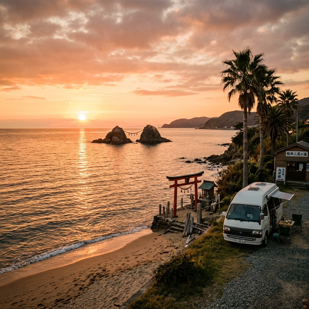 Itoshima Campervan Road Trip: Sunset Coast & Beach Cafes
